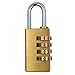 Combination Lock, Padlock, Digit Padlock for Luggage/Gym/Office/ School/Home (Brass01)