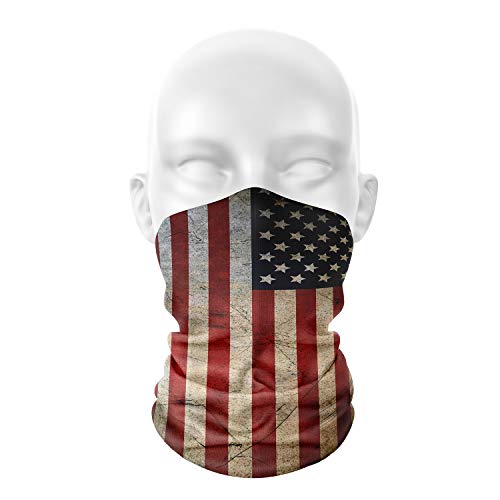n a Seamless Face Cover Bandana Neck Gaiter Scarf Face Protection Magic Scarf Headwear for Outdoors, Festivals, Sports (Flag)