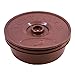 TukTek Set of 2 Tortilla Warmer, Plastic Tortilla Basket and Keeper with lid, Microwave Safe Container for Tortillas, Pancakes, Bread, Tacos, Chapati (Brown)