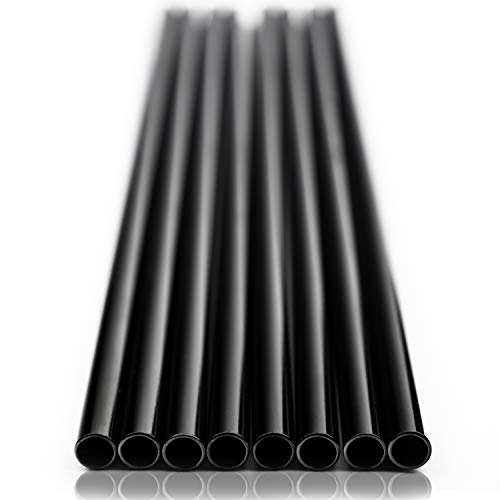 PURITY Edelstahl Strohhalme Schwarz - 15 cm kurze, extra breite Metall Trinkhalme - 8er Set + 2 Reinigungsbürsten… – Bild 5