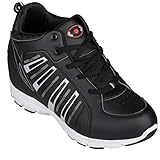 CALDEN - K3328 - 3.8 Inches Taller - Size 8 D US - Height Increasing Elevator Shoes (Black Lace up Casual Shoes)