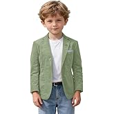 Hipfun Boys Corduroy Blazer Jacket Retro Slim Fit Formal Sport Coats for Kids Winter Tuxedo for Wedding Party