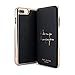 Ted Baker Champagne Fashion Mirror Folio Card Slot Case for iPhone 8 Plus / 7 Plus, Protective Cover iPhone 8 Plus / 7 Plus for Professional Women/Girls