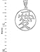 Good Luck Charms 925 Sterling Silver Chinese Character Charm Love Symbol Pendant