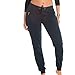 [E177P-NV-M] Coco-Limon Fleece Womens Jogger, Long, Zipper Pockets Navy Medium