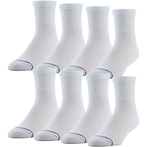MediPeds unisex-adult Quarter Socks With Non-Binding Top and Cushion, Multipair…