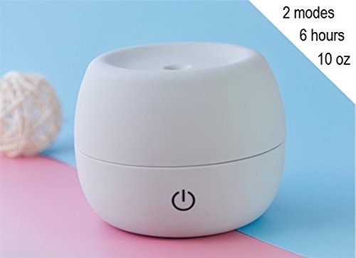 iRSE Aroma Humidifier USB Electric Cool Mist Ultrasonic Essential Oil mixture moisture diffuser for Office Home Bedroom Living Room Study Yoga Spa Aromatherapy diffuse Fragrance Water 10 oz (Grey)