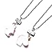 Pibupibu BFF Necklace Friend Necklace for 2 Girls Best Friends Forever Resin Pendant BFF Tags Necklace Gift Set (2-Unicorn)