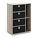 FURINNO Andrey Multipurpose Storage Cabinet, French Oak Grey/Black primary
