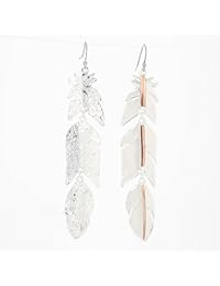 Montana Plateros Rose Gold Plume arete de plumas (er1618rg)