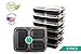 Meal Prep Container | 3 Compartment | USA Made | Portion Control Container | 6 Pack Meal Prep Containers