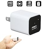 Mini Hidden Camera,HD 1080P Mini USB Wall Charger Adapter Nanny Recorder For Home/Office Surveillance(Not Support WIFI Not included SD card)