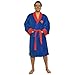 Superman Adult Terry Cloth Hooded Bath Robe Blue w/Red Logo, One Size