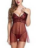 Avidlove Women Babydoll Lingerie Sleepwear Lace Chemises Outfit