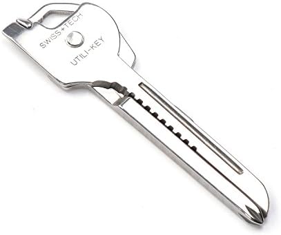 Swiss Tech Multitool Keychain Pocket Tool Ultra Light Practical Utility Knife Stainless Steel Accessory Bottle Opener