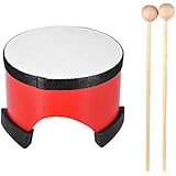 ammoon 6 Inch Wooden Floor Drum Gathering Club Carnival Percussion Instrument with 2 Mallets for Kids Children