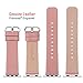 Fullmosa Leather Bands Compatible with Apple Watch Band 49mm 46mm 45mm 44mm 42mm for Women Men, Top Grain Genuine Leather Strap for iWatch Ultra 2/Ultra/10/9/8/7/6/5/4/3/2/1/SE2/SE, Pink/Silver