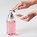 mDesign Round Plastic Refillable Foaming Soap Dispenser Pump Bottle for Bathroom Vanity Countertop - Vintage-Inspired, Compact Container Design - Twain Collection - 2 Pack - Clear/Brushed Chrome