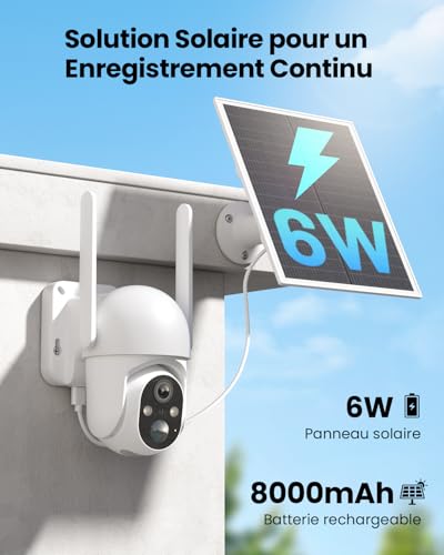 SEHMUA 4G LTE Outdoor Solar Camera with Sim Card, 2K HD IP Wireless Surveillance Camera with Solar Panel, Color Night Vision and PIR Detection, Waterproof IP66