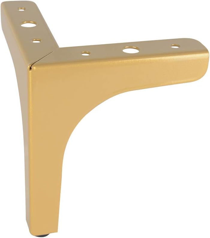 13cm Metal Furniture Sofa Legs Black Triangle Heavy Duty Chrome Couch Chair Ottoman Furniture Feet, 4 Pack (Gold) - Image 3