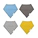 ALVABABY Solid Baby Bandana Bibs for Boys & Girls 4 Pack of Super Absorbent Baby Gift Sets KSW03