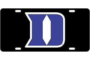 DIXIE DAWGS Duke Blue Devils Black Acrylic License Plate Car Tag