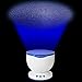 Recomfit Romantic Ocean Waves Light Relax Projector Pot Lamp, Mp3 Iphone Speaker, LED Star Night Light Projector, Music Projection (White&blue)