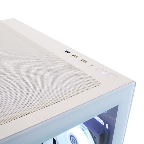 Cyberpowerpc Wyvern Gaming Pc - Amd Ryzen 5 8400F, Nvidia Rtx 5060 8Gb, 16Gb Ram, 1Tb Nvme Ssd, 650W 80+ Psu, Wi-Fi, Windows 11, Prism Panoramic Rgb White - View 6