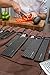 Asaya Waxed Canvas Knife Roll - 15 Knife Slots, Card Holder and Large Zippered Pocket - Genuine Leather, Cloth and Brass Buckles - for Chefs and Culinary Students - Knives Not Included