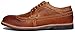 PhiFA Men's Distressed Genuine Leather Wingtips Oxfords Lace-ups US Size 10.5 Brown