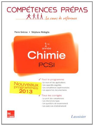 Chimie, 1re année PCSI