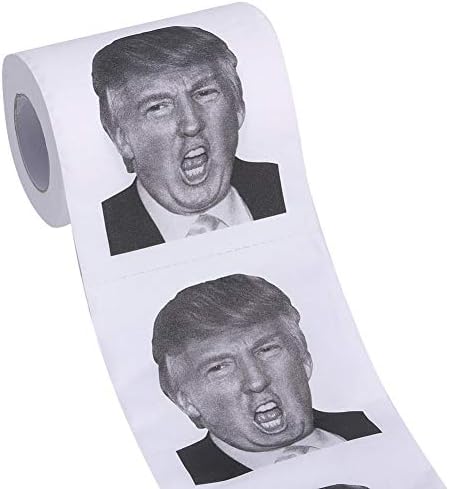 FemJie Donald Trump Toilet Paper Roll Funny Novelty Gag TP 2 Ply Toilet Tissue 240 Sheets Per Roll Hilarious Political…