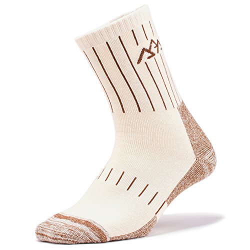 SUDILO Crew Cushion Hiking Trekking Socks,Coolmax Multi Performance Antiskid Wicking Outdoor Athletic Socks