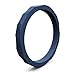 Enso Silicone Ring/Wedding Band. Hammered Design for Men and Women Color: Storm Blue. Size: 6