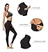 TUNGLUNG High Waist Yoga Pants, Yoga Pants with Pockets Tummy Control Workout Pants 4 Way Stretch Pocket Leggings