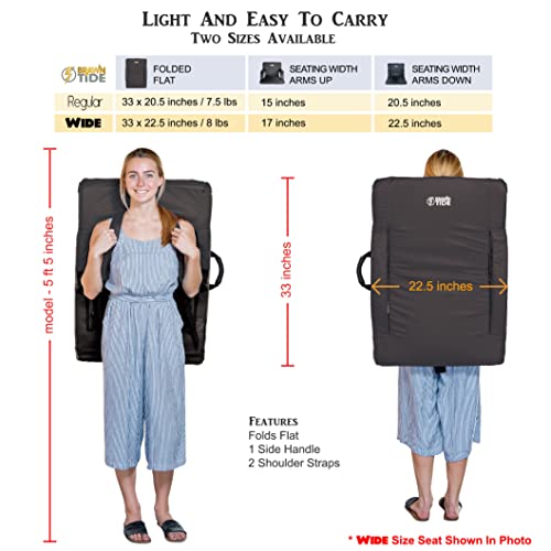 BRAWNTIDE Wide Stadium Seat for Bleachers Stadium Chair with Back