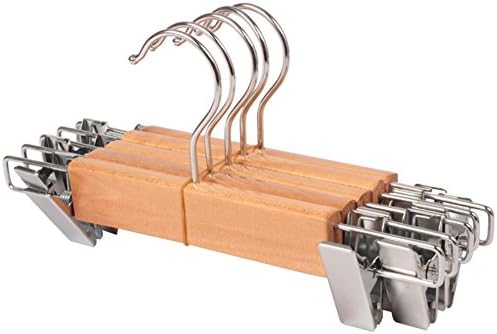 Retro wooden pants rack/ trouser clip/ clothing store hanger/ wooden clothes rack/ plus size dress clip/Non-slip hanger-C