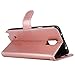Note 4 Case, LK Galaxy Note 4 Wallet Case, Luxury PU Leather Case Flip Cover with Card Slots & Stand For Samsung Galaxy Note 4, ROSE GOLD