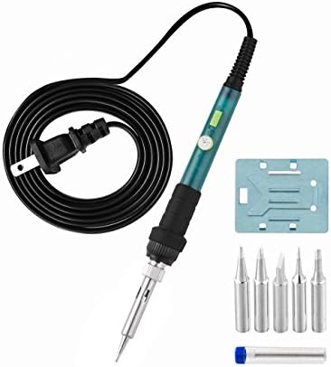 Soldering Iron Kit Soldering Iron Holder VPOW Soldering Iron Stand Welding Iron Kit Soldering Iron Station with Different Tips Soldering Iron Wire ON/OFF Switch 60W 110V Adjustable Temperature