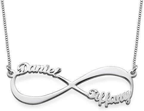 Infinity Pendant Name Necklace in Sterling Silver - Custom Made with Any Name! Mother's Day Gift