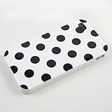 White Polka Dot Flex Gel Case for Iphone 4 & 4S