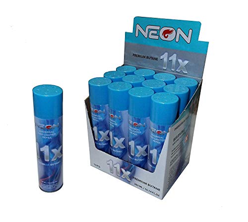 Neon 11x Ultra Refined Butane Fuel Lighter Refill Gas 24 can