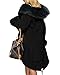 Roiii Women's Winter Anoraks Thicken Down Parka Hooded Plus Size Parka Jacket Coat Size S-3XL