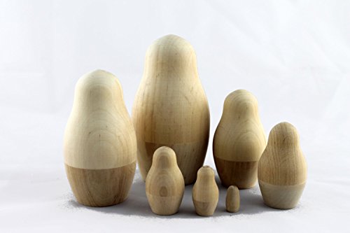 1 Matryoshka+Babushka+Unpainted+Handmade+Handicraft