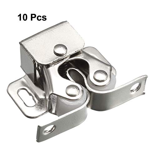 Double Roller Catch Cabinet Catch Door Latch with Mounting Screws for Door Latch, 10 Pack - Thumbnail 3