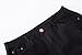 roswear Women's Ripped Denim Mid Rise Stretchy Bermuda Shorts Jeans Black XL