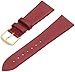 Hadley-Roma Women's 20mm Leather Watch Strap, Color:red (Model: LSL702RQ 200)