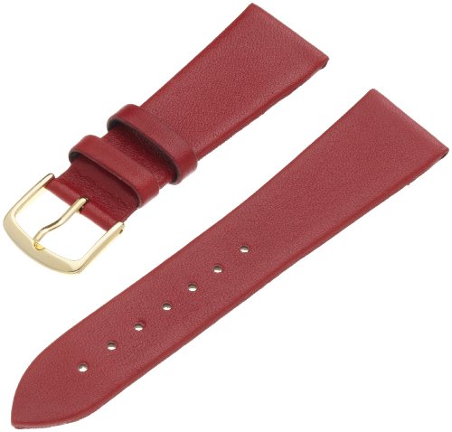 Hadley-Roma Women's 20mm Leather Watch Strap, Color:red (Model: LSL702RQ 200)