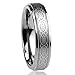6MM Titanium Mens Womens Rings Laser Etched Celtic Knot Design Comfort Fit Wedding Bands