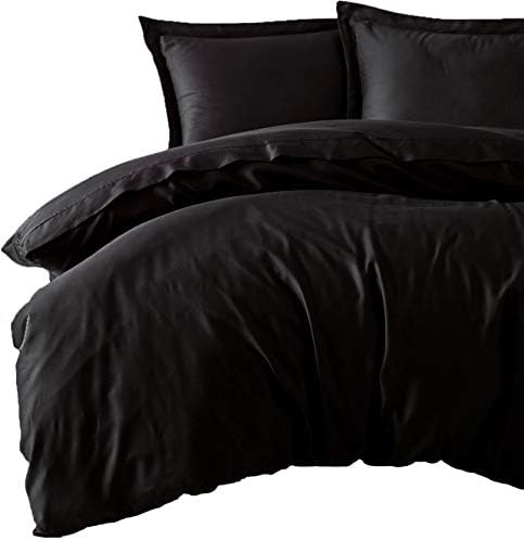 Cotton Box Elegant Saten Cift Kisilik Nevresim Takimi Siyah Amazon Com Tr